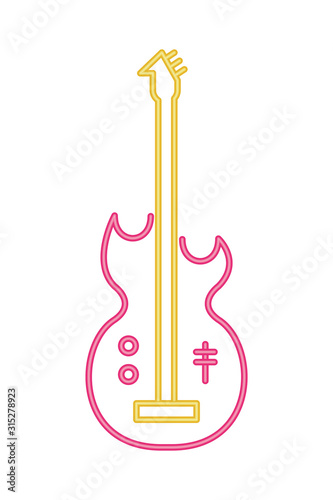 electric guitar musical instrument isolated icon
