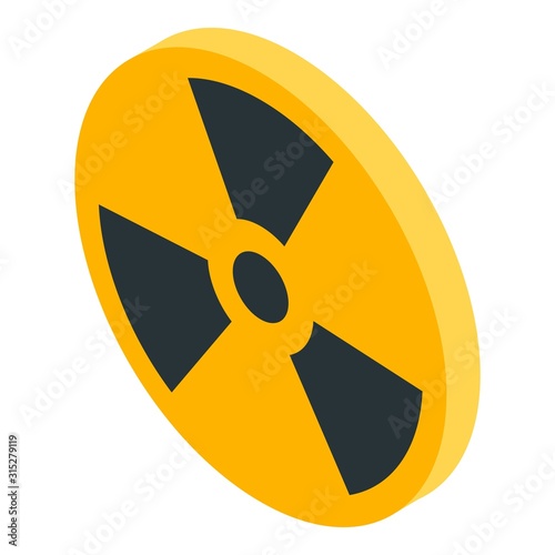 Danger radiation icon. Isometric of danger radiation vector icon for web design isolated on white background