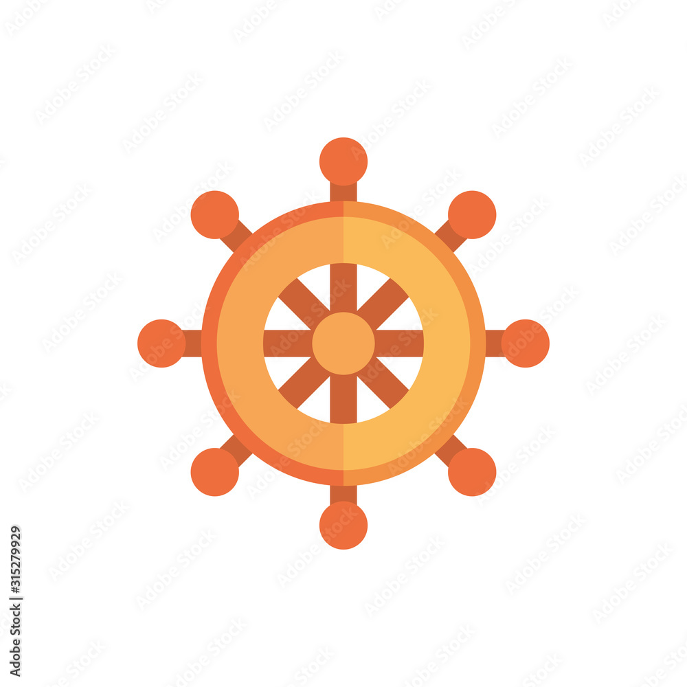 Obraz premium marine life, boat steering nautical cartoon