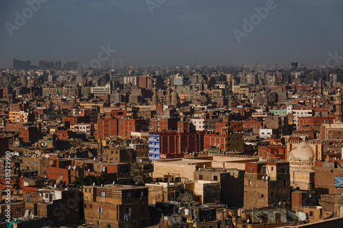 Cairo, Egypt The skyline of Cairo seen from the grounds of the Muhammed Ali mosque © Alexander