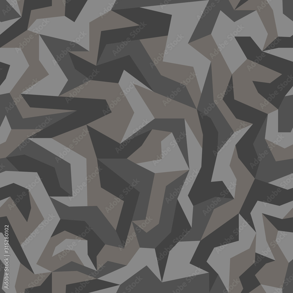 Geometric camouflage seamless pattern. Abstract modern camo, black and  white modern military texture background. Vector illustration.  Stock-Vektorgrafik | Adobe Stock