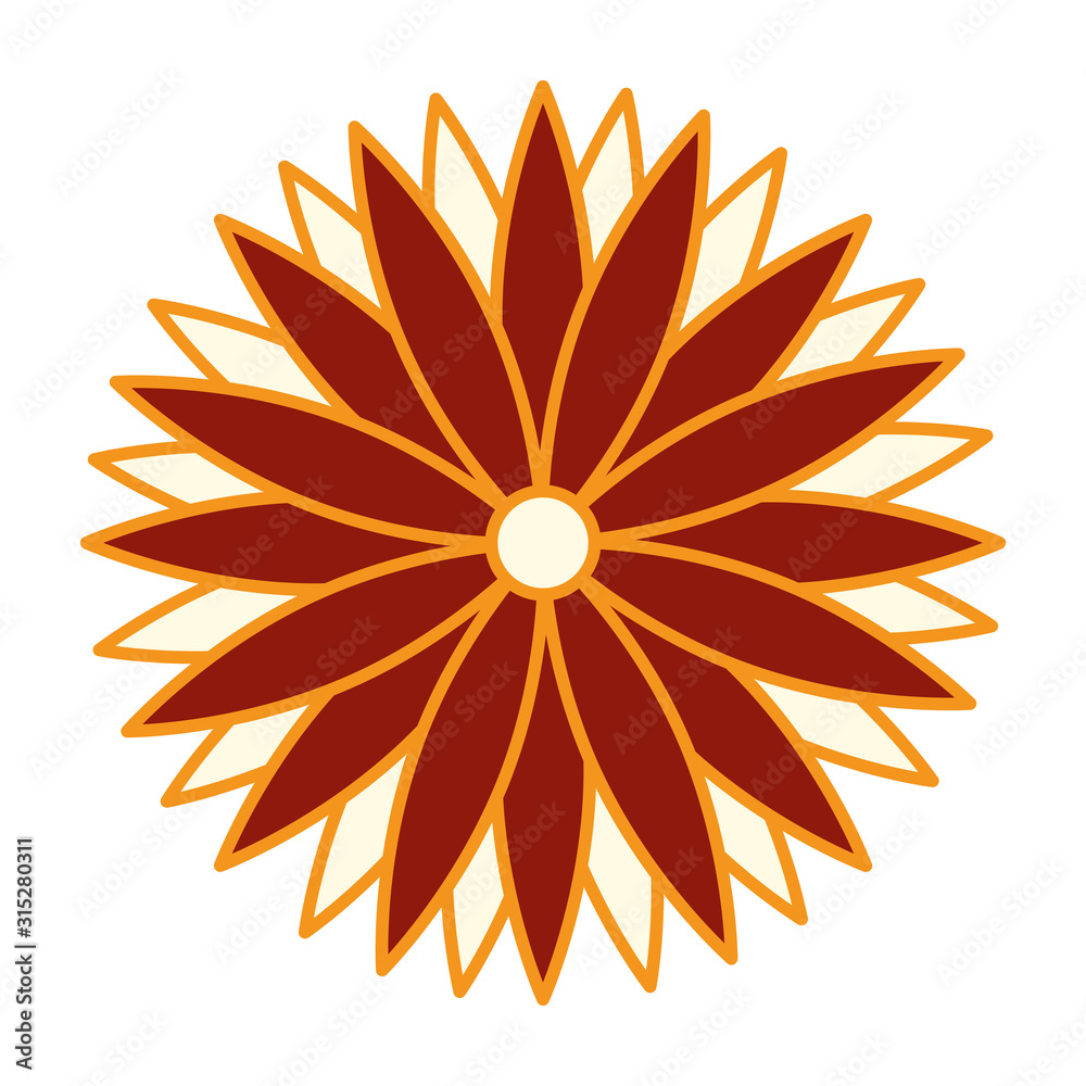 Naklejka premium beutiful flower garden isolated icon