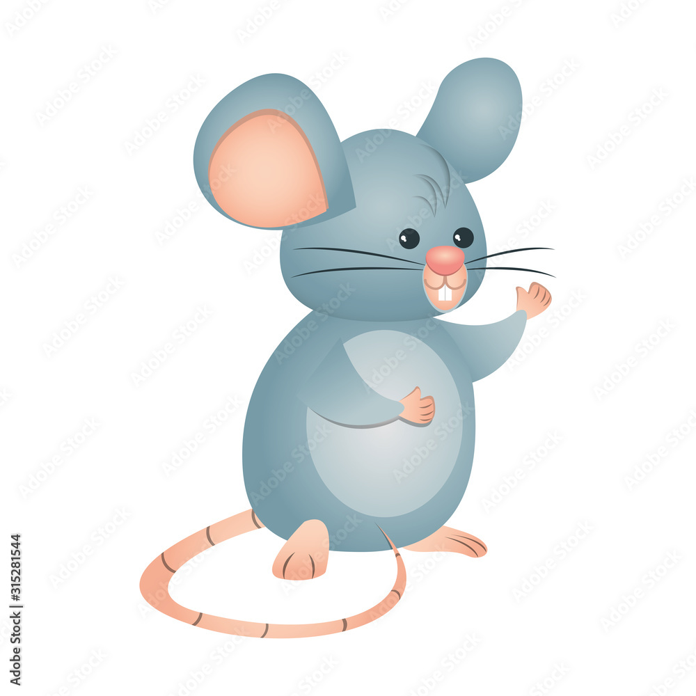 cute little mouse isolated icon cute little mouse isolated icon
