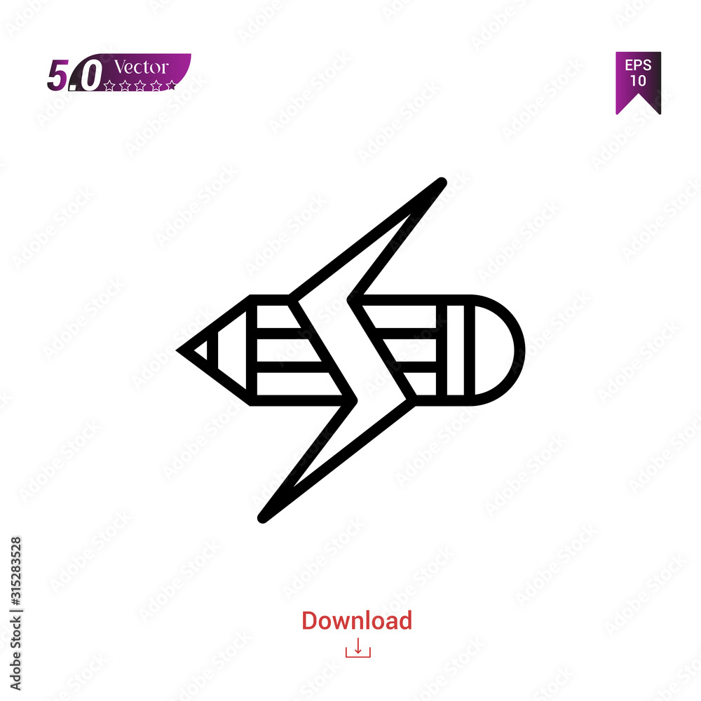 Outline innovation icon. innovation icon vector isolated on white background. Graphic design, material-design, design-thinking icons, mobile application, logo, user interface. EPS 10 format vector
