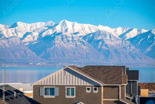 Picturesque view of a town in Utah valley © Jason