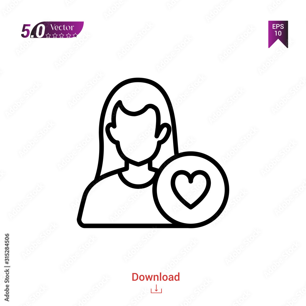 Obraz premium Outline heart icon. heart icon vector isolated on white background. Graphic design, material-design, healthcare icons, mobile application, logo, user interface. EPS 10 format vector