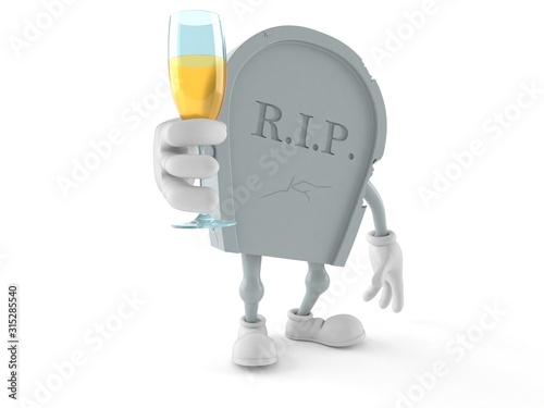 Canvastavla Grave character toasting