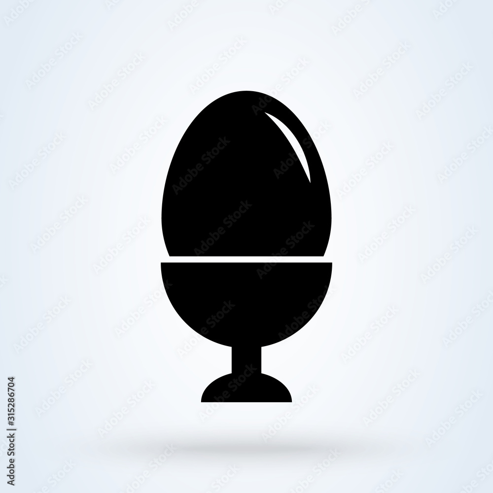 egg stand Simple vector modern icon design illustration. egg stand Simple vector modern icon design illustration.