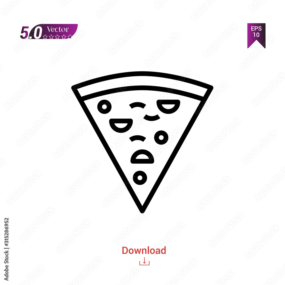 Outline pizza icon. pizza icon vector isolated on white background. Graphic design, material-design, food icons, mobile application, logo, user interface. EPS 10 format vector Outline pizza icon. pizza icon vector isolated on white background. Graphic design, material-design, food icons, mobile application, logo, user interface. EPS 10 format vector