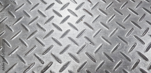 Texture and Pattern of metal floor for background. Shining industrial stainless steel wall or wallpaper 
