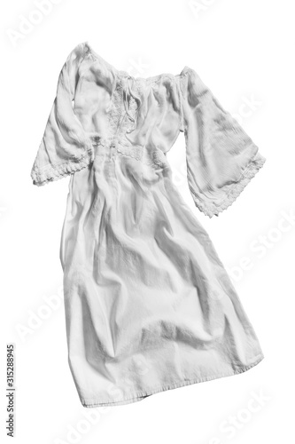 White dress isolated