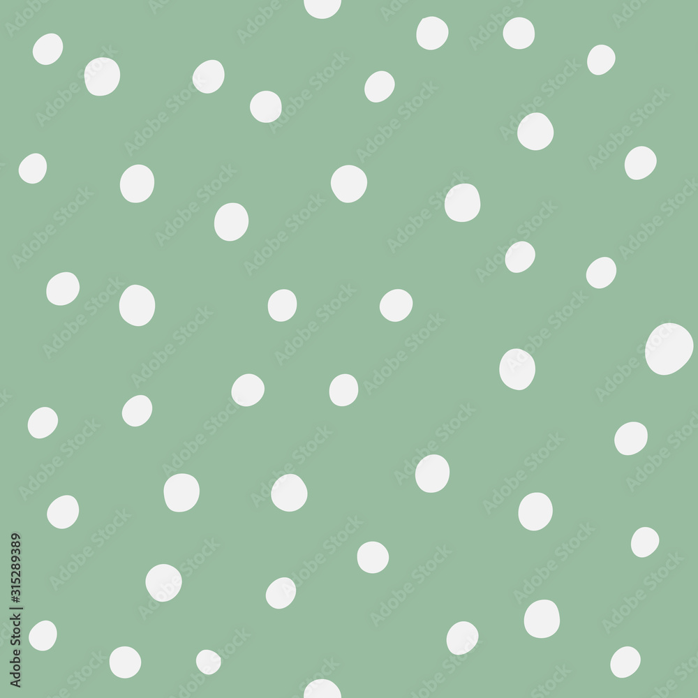 Cozy vector seamless pattern for your design. Polka dots. Minimalism, Doodle.