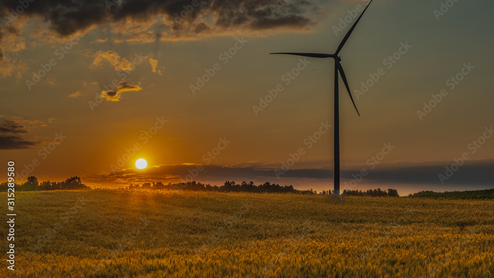 wind turbines at sunset wind turbines at sunset
