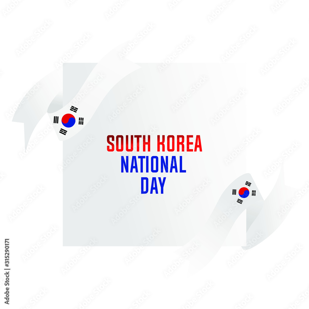 South korea national day poster design illustration