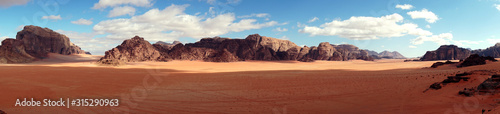 Panoramic View of Wadi Rum Desert, Jordan