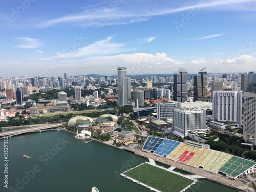 aerial view of singapore city