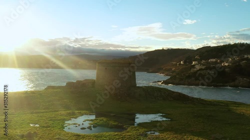 Dalkey Island, Martello Tower, Dublin, Ireland, January 2020, Drone, Orbit photo