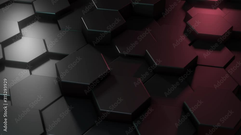 Hexagonal dark background render Hexagonal dark background render