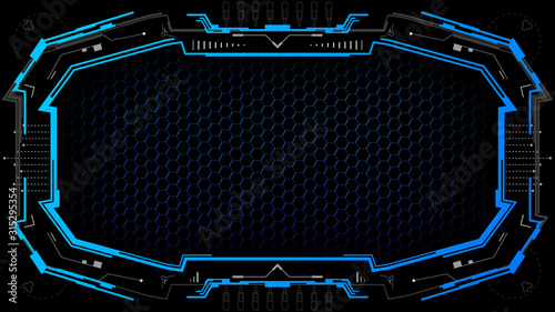 Technology background with futuristic frame.