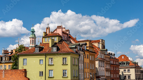 houses in old town of Warsaw poland