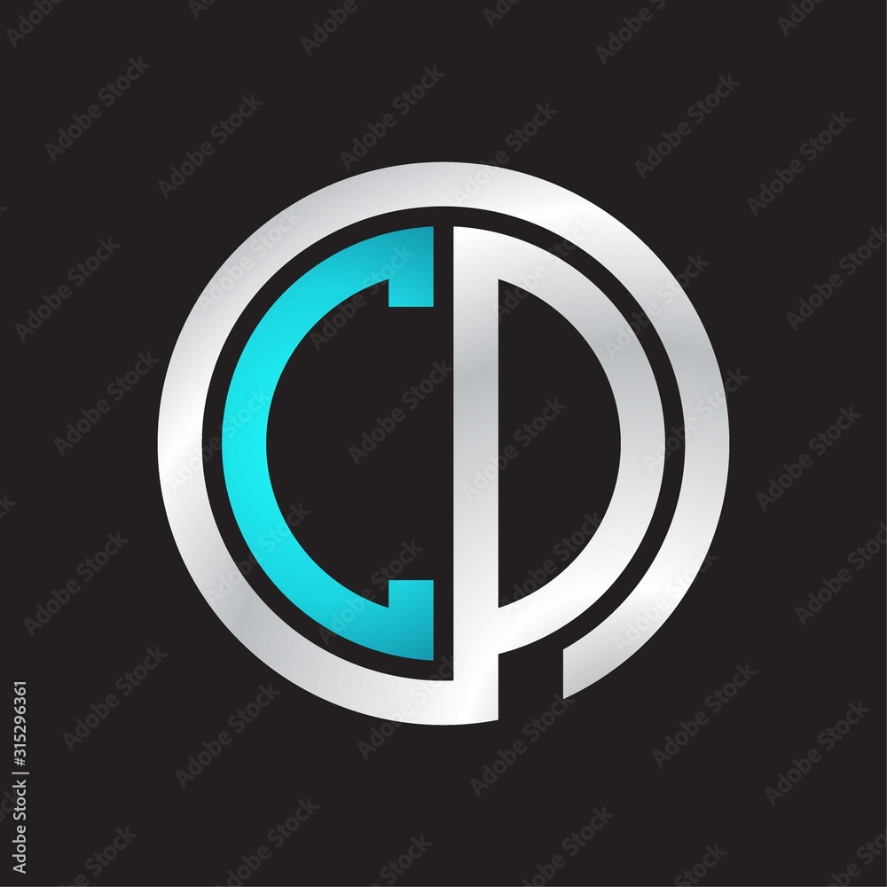 CD Initial logo linked circle monogram