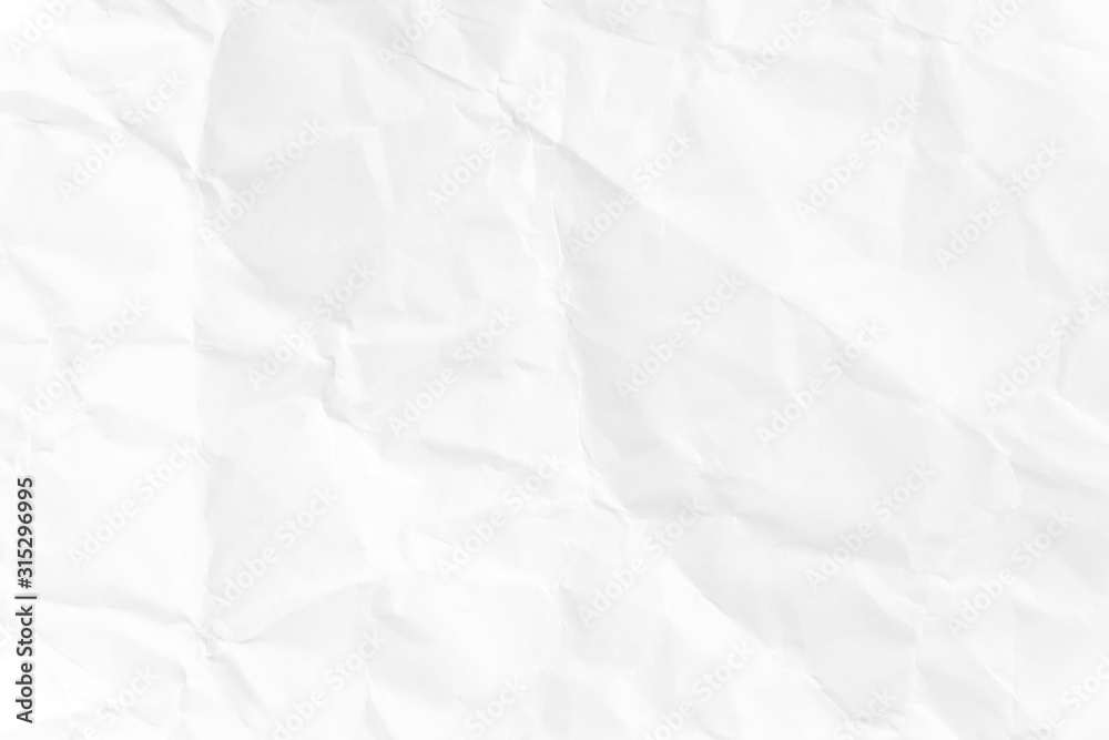 Obraz premium Tekstura papieru zmięty biały. Widok z góry.