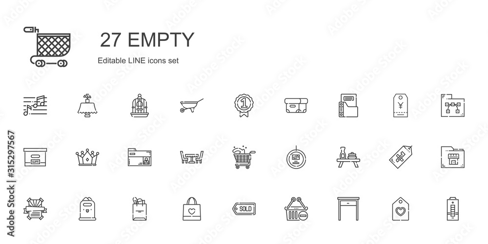 empty icons set empty icons set