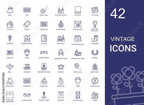 vintage icons set