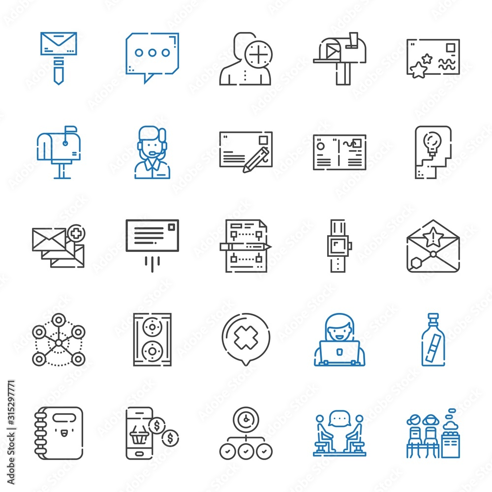 message icons set message icons set