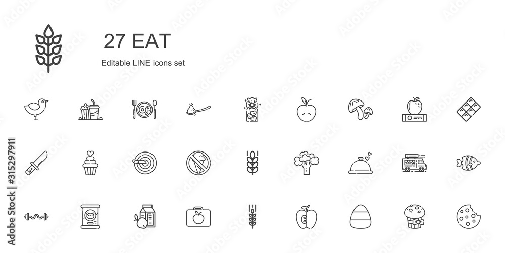 eat icons set