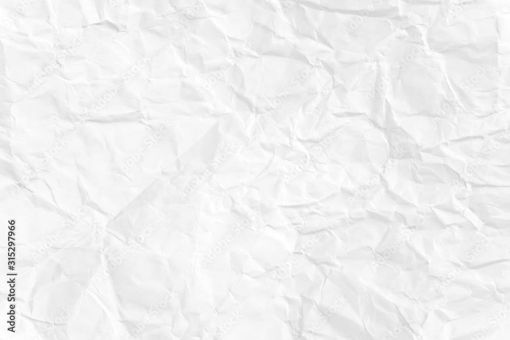 Fototapeta premium Paper texture Crumpled White.Top view.