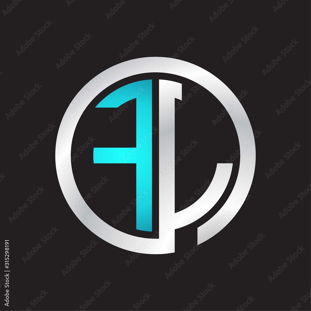 FL Initial logo linked circle monogram FL Initial logo linked circle monogram