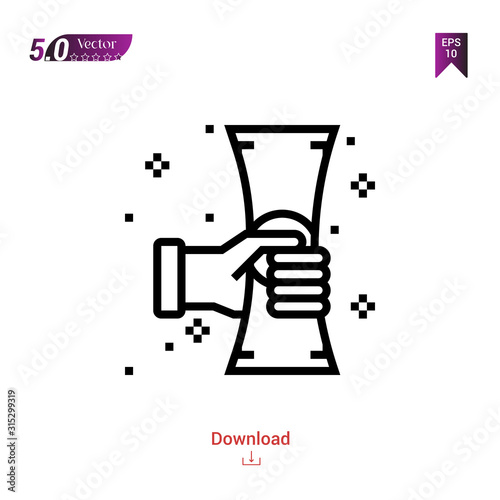 Outline suborn  icon. suborn icon vector isolated on white background. Graphic design, material-design, corruption-elements icons mobile application, logo, user interface. EPS 10 format vector