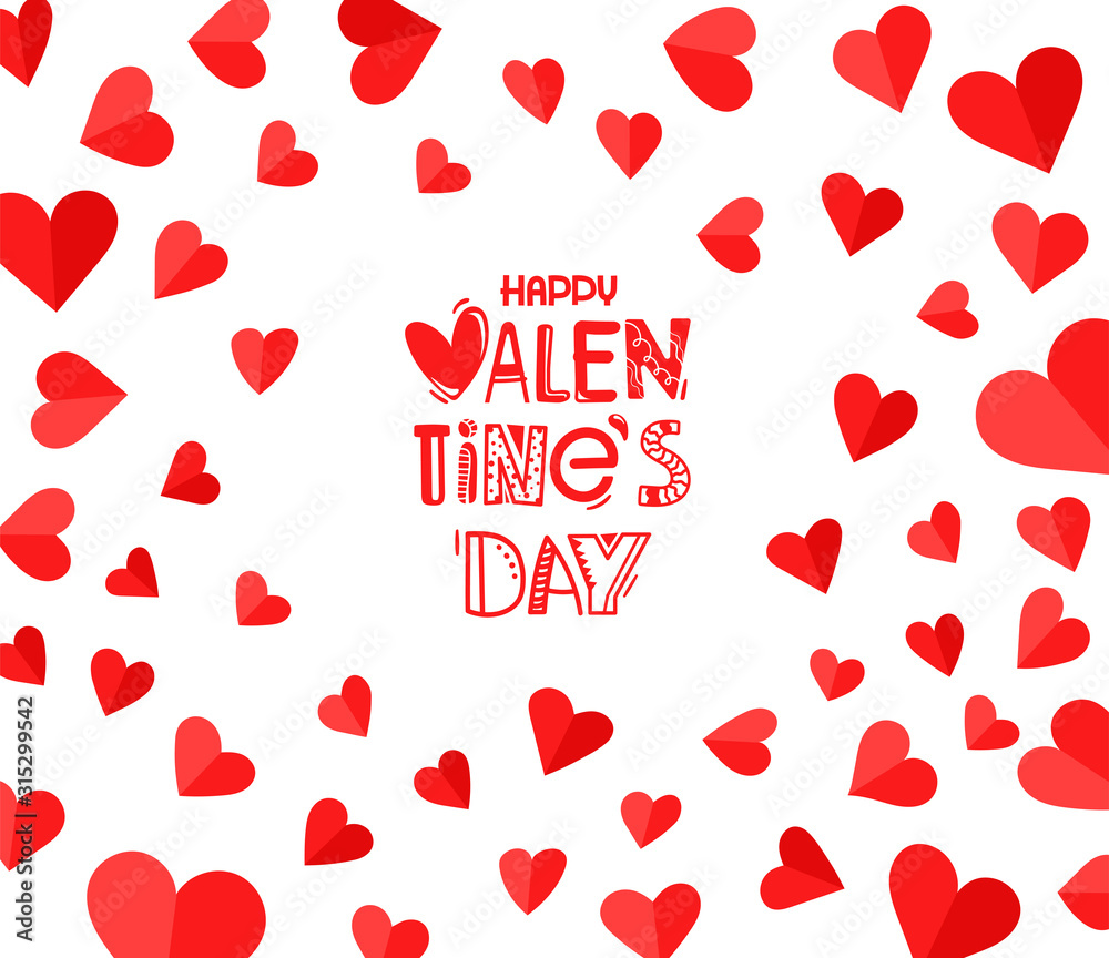 Valentine`s Day celebration vector card