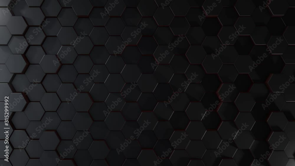 Hexagonal dark background render Hexagonal dark background render