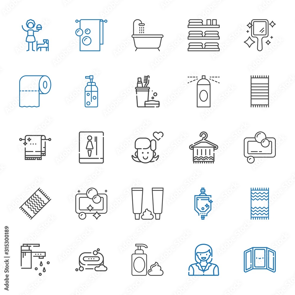 bathroom icons set