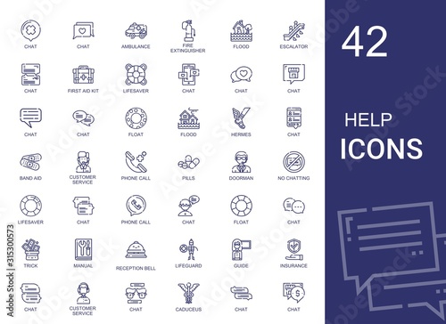 help icons set