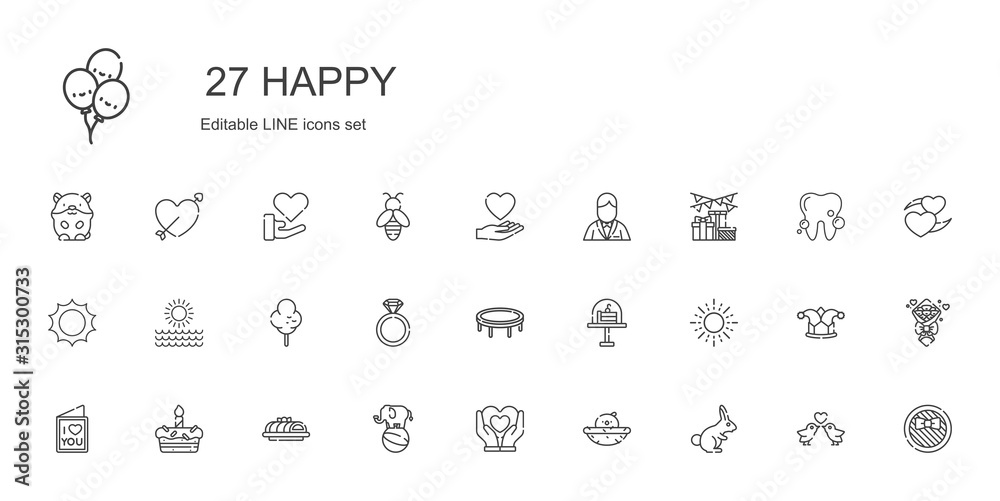 happy icons set happy icons set
