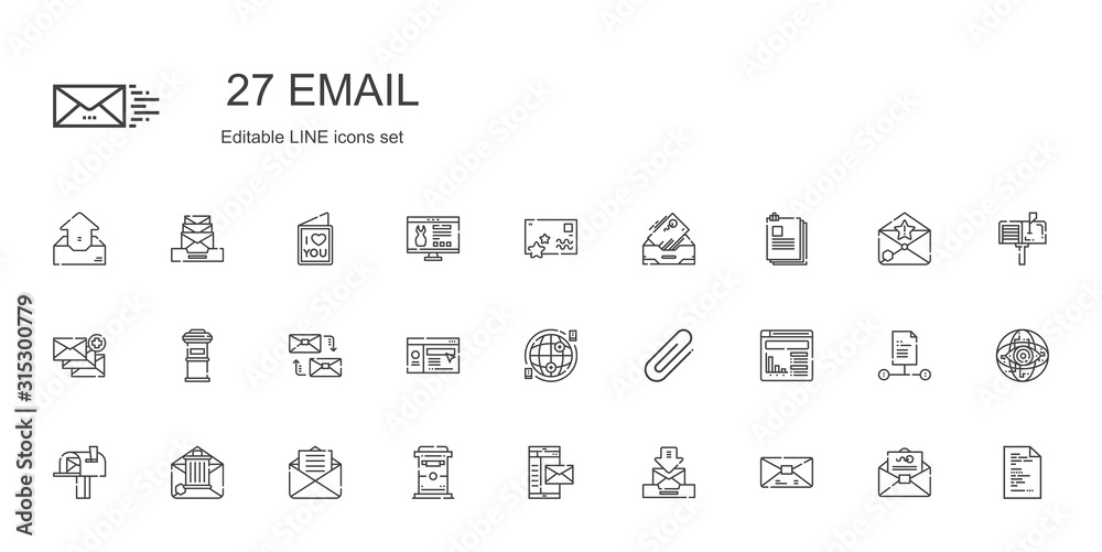 email icons set