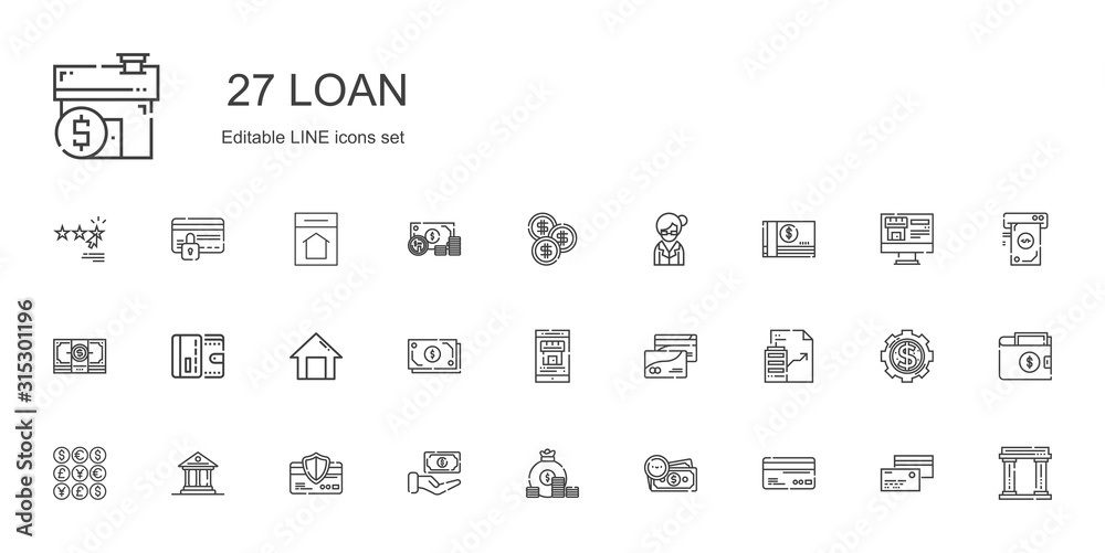 loan icons set loan icons set