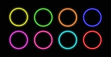 Circle neon.Circle neon vector.Circle neon icon