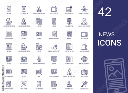 news icons set