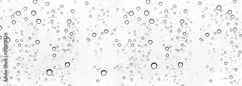 Rain drops on window glasses surface Natural Pattern of raindrops. Natural pattern of raindrops on white background for your design.