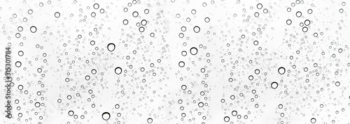 Rain drops on window glasses surface Natural Pattern of raindrops. Natural pattern of raindrops on white background for your design.