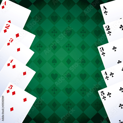 poker cards club and diamonds betting game gambling casino
