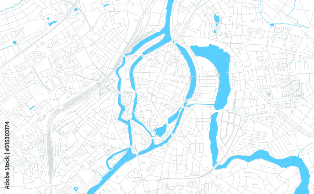 Lubeck, Germany bright vector map