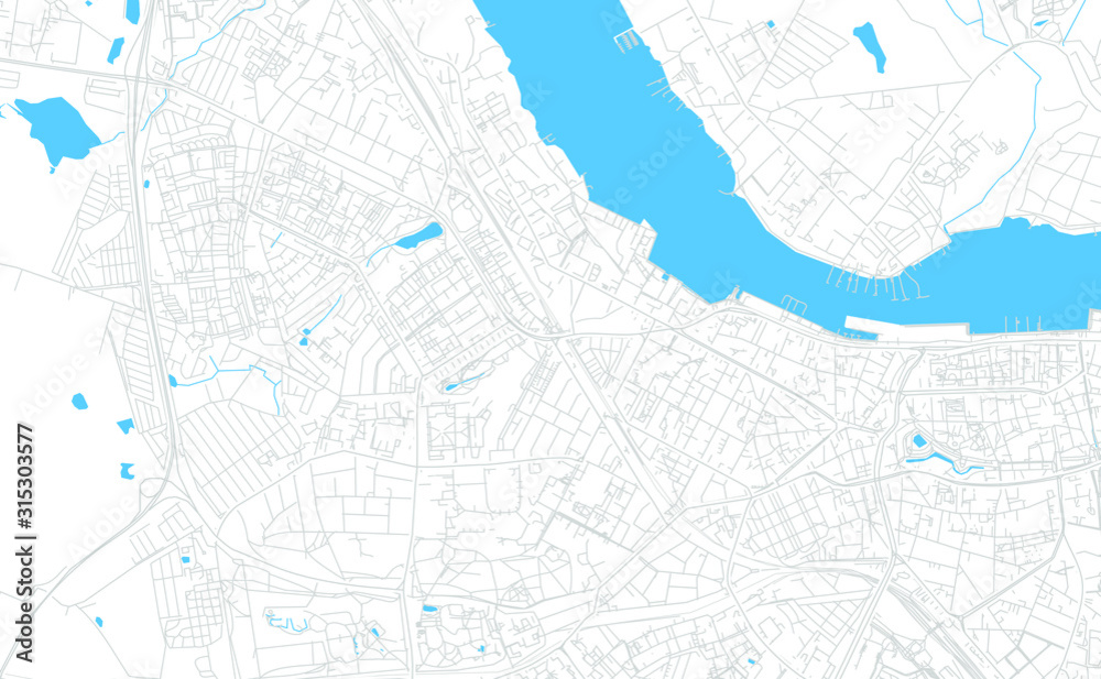 Rostock, Germany bright vector map Rostock, Germany bright vector map