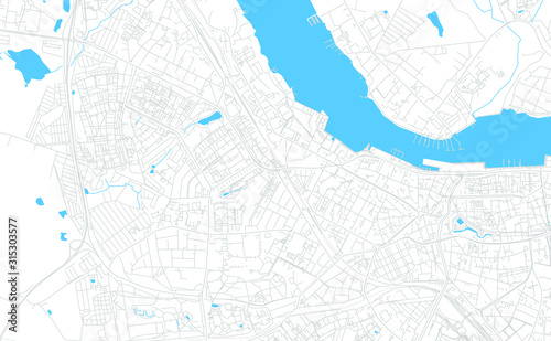 Rostock, Germany bright vector map