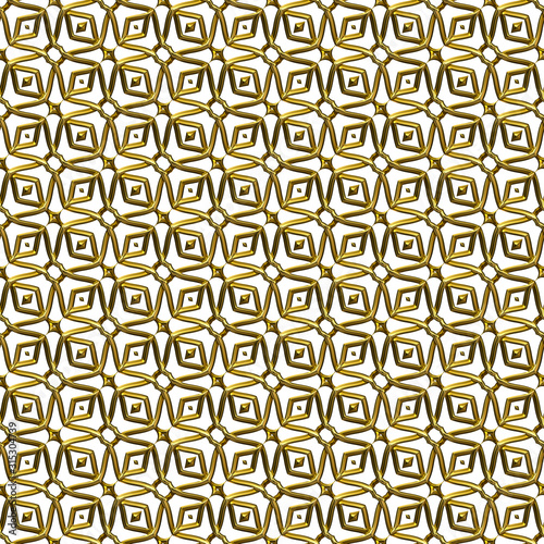 Golden Seamless Repeating Pattern Tile