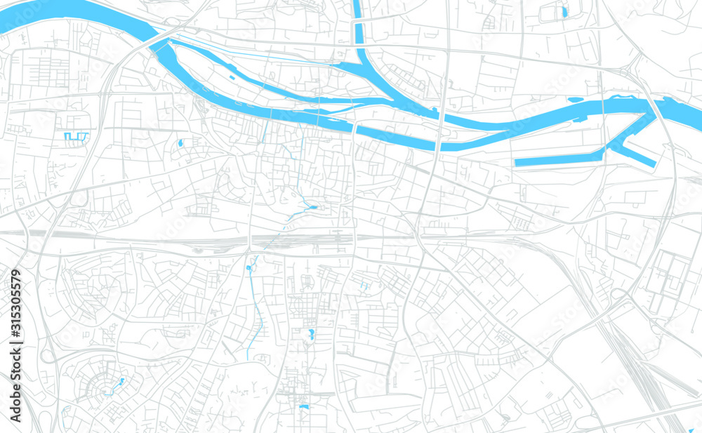 Regensburg, Germany bright vector map Regensburg, Germany bright vector map
